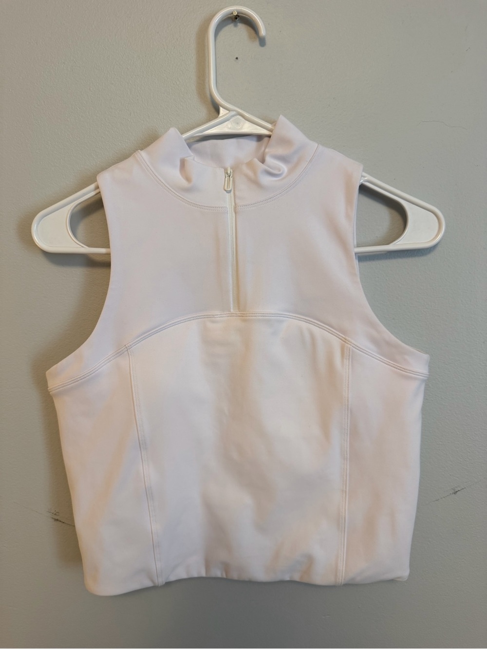 Gold Hinge Mock Neck Zip Crop Top